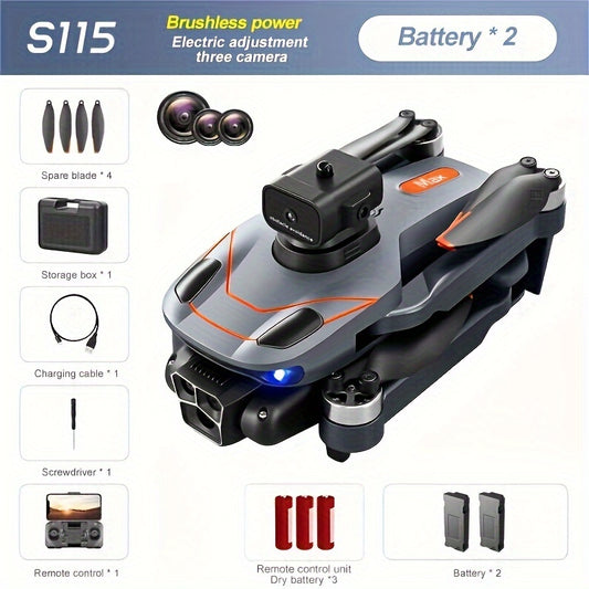 Rc Drones With Camera For Adults Obstacle Avoidance Mini Drone With Altitude Hold Mode, Opticalflow Positioning Brushless Motor FPV Drone Rc Quadcopter Fpv Drone For Kids 8-12 Remote Control Toys Cool