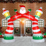 8.9ft Christmas Arch, 7 LED Lights, Drawstring Pockets, Christmas Inflatable Arch
